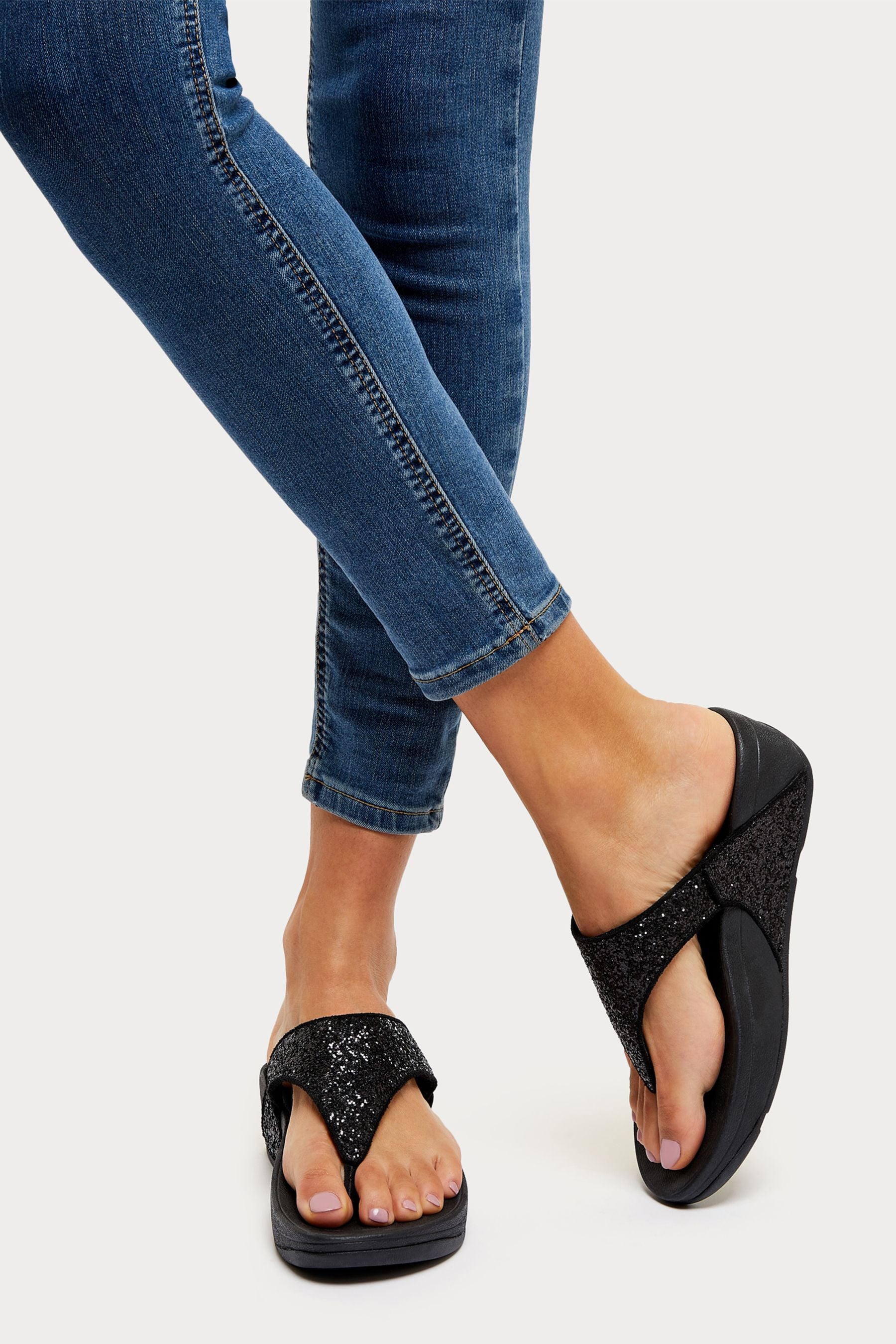 Buy FitFlop Lulu Glitter Toe Post Sandals from the Next UK online shop