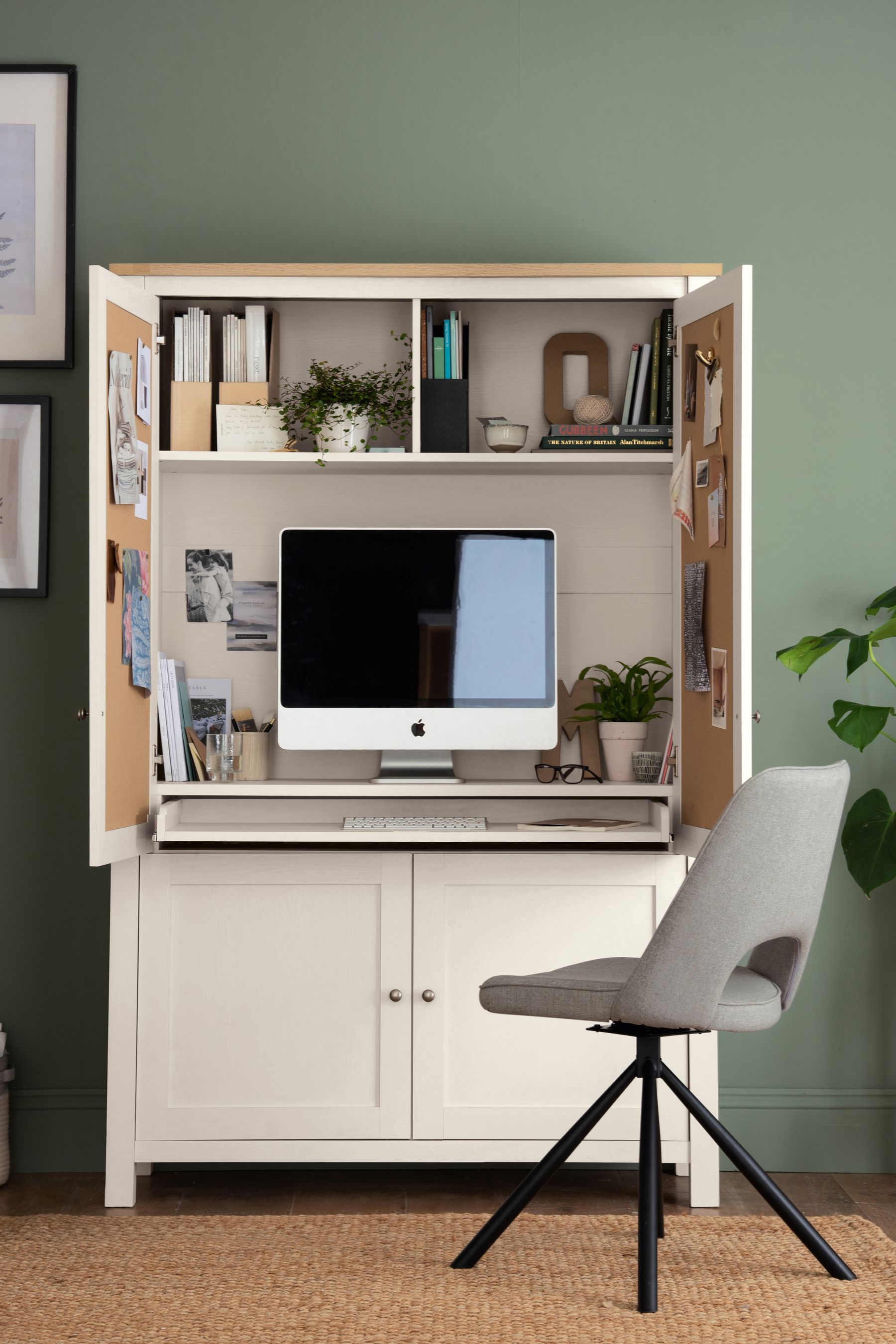 Buy Cream Malvern Oak Effect Hideaway Desk from the Next UK online