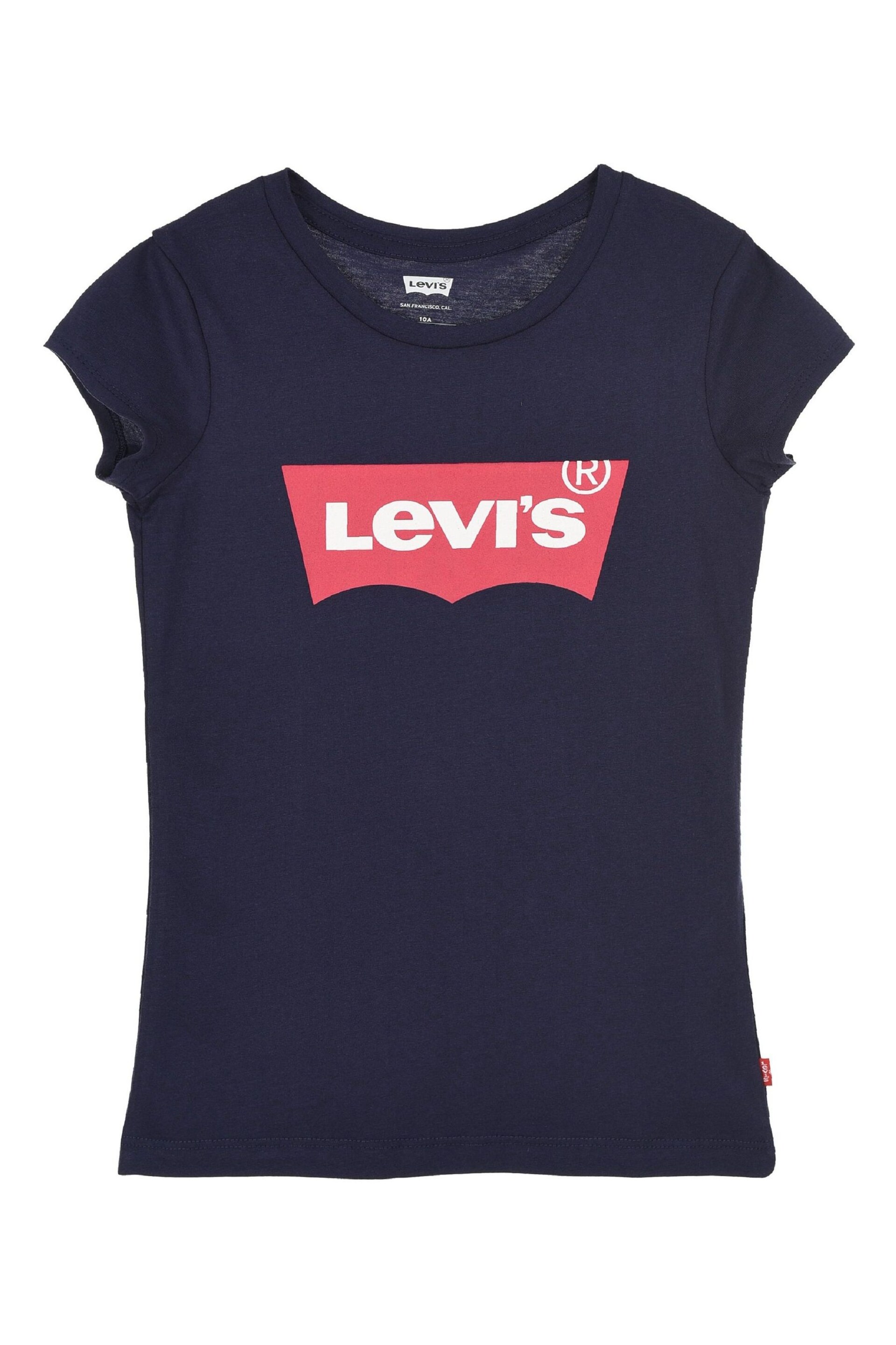 Levi's® Navy Blue Batwing Girls T-Shirt - Image 3 of 4