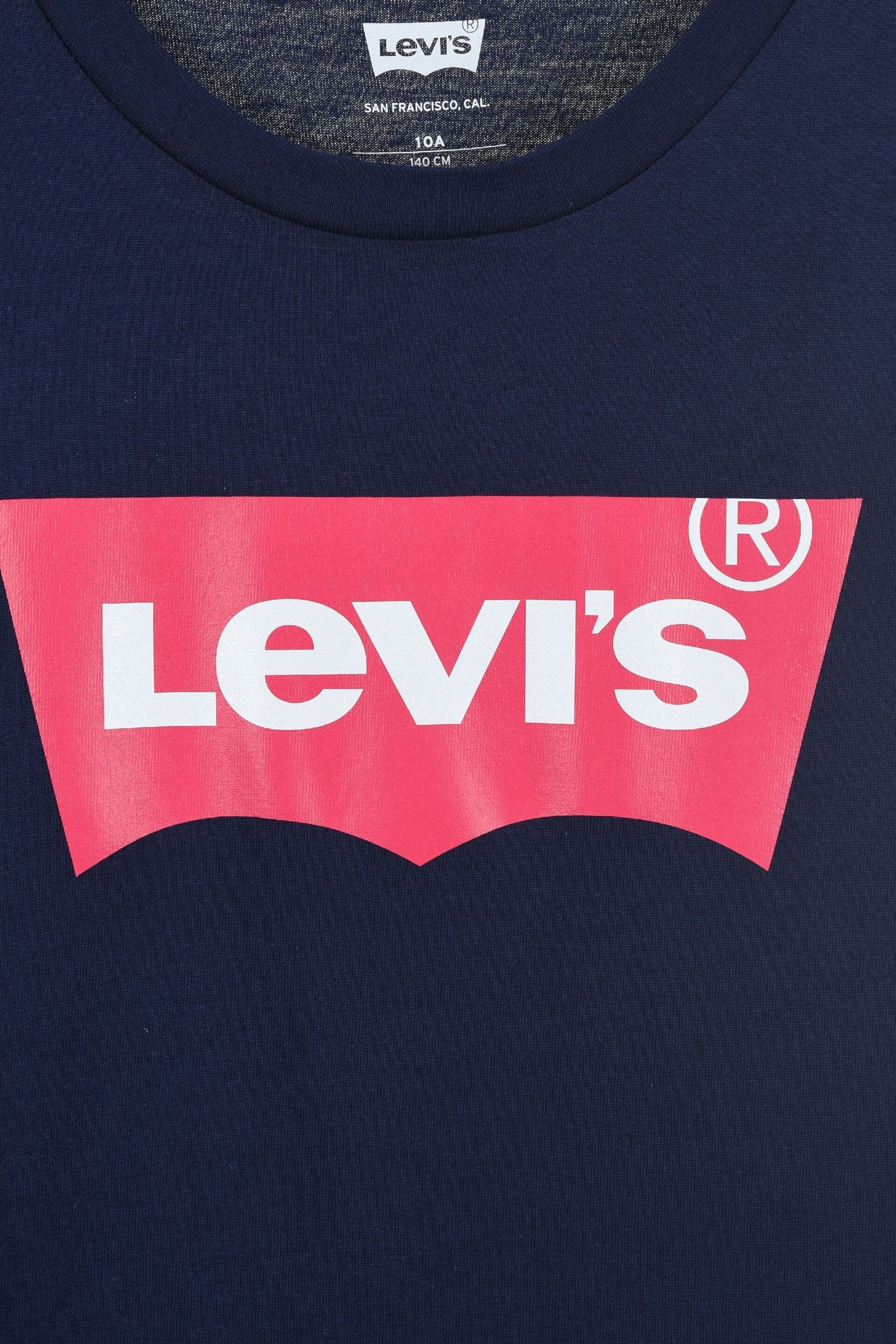 Levi's® Navy Blue Batwing Girls T-Shirt - Image 4 of 4