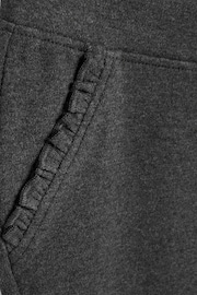 Charcoal Grey Cotton Rich Jersey Stretch Pull-On Frill Detail School Trousers (3-16yrs) - Image 6 of 7
