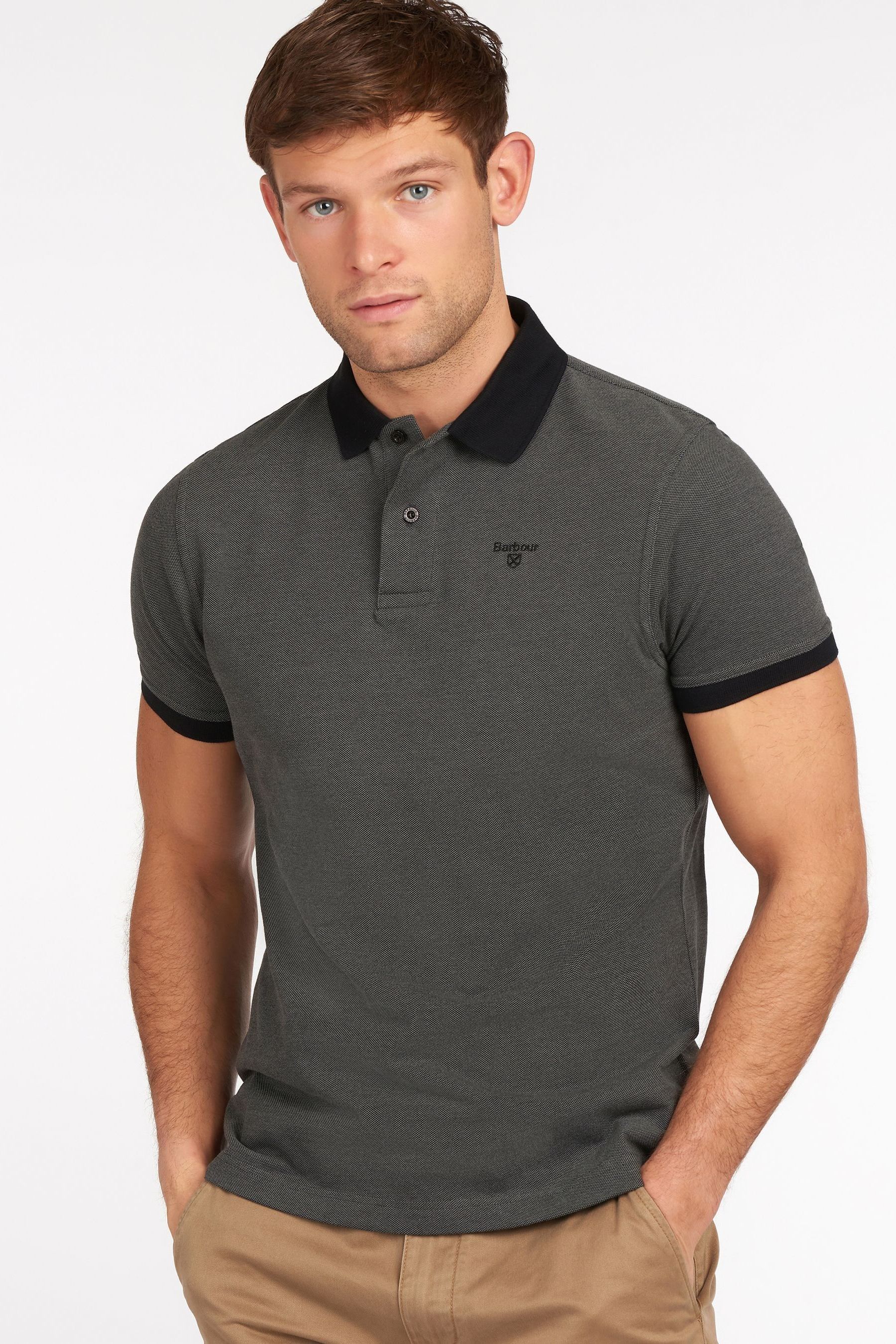 Buy Barbour Black 100 Cotton Mens Sports Polo Shirt from the Next UK online shop