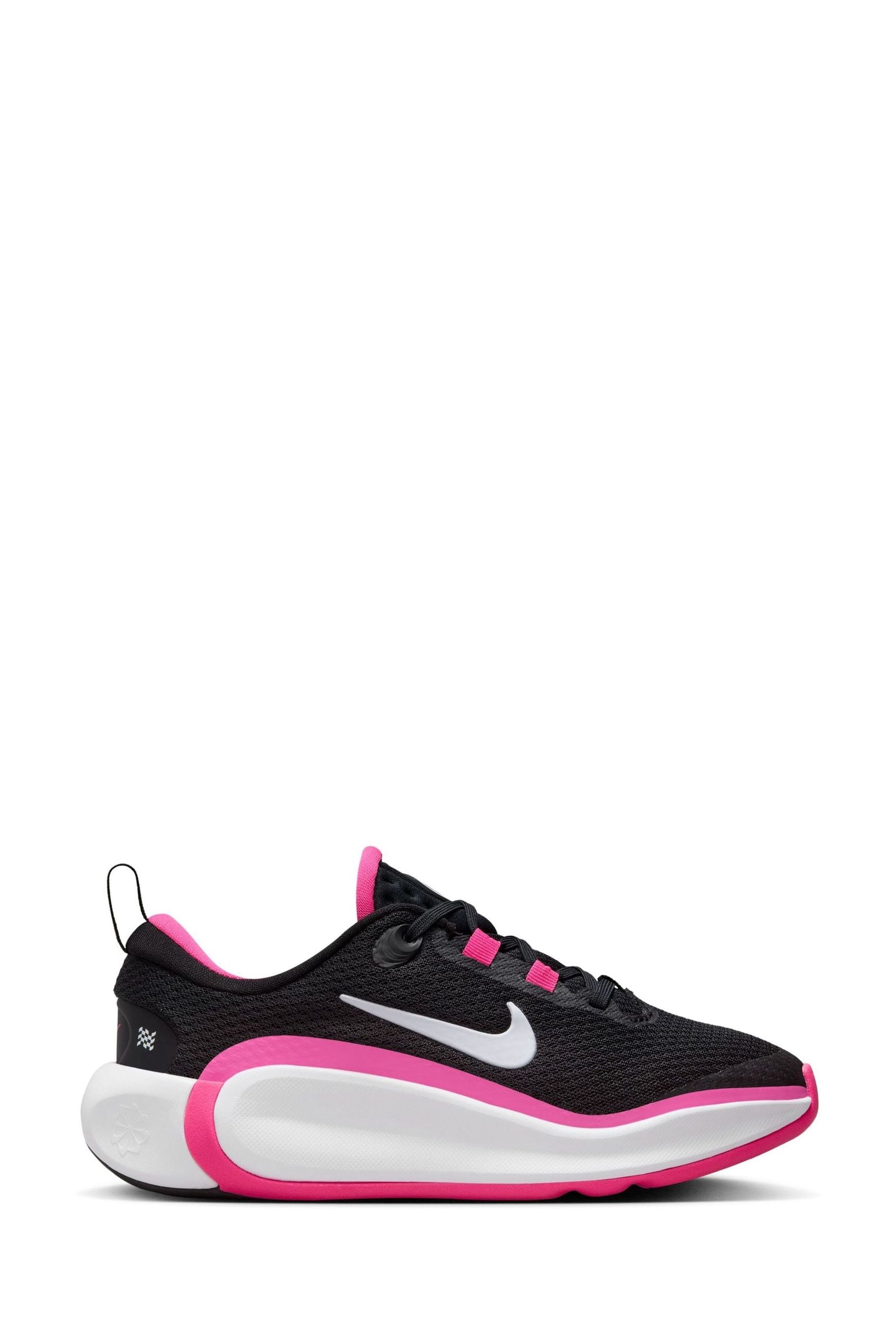 Black and pink nike running shoes hot sale