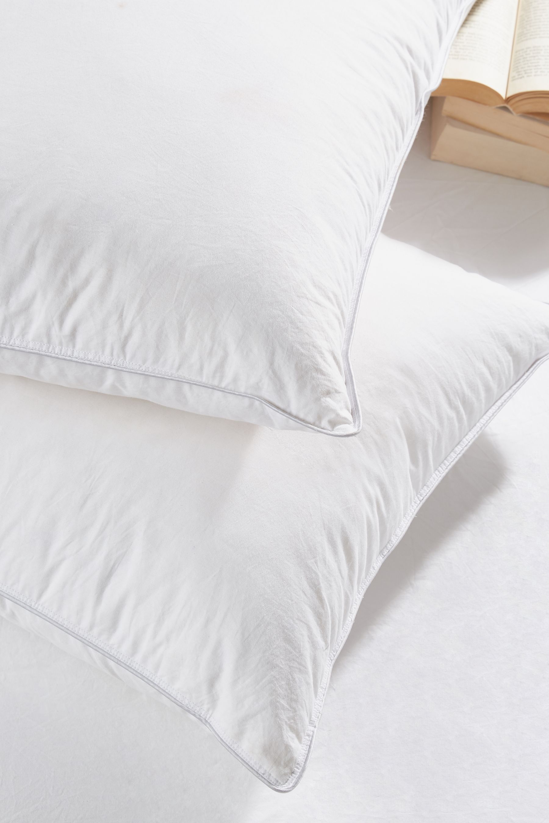 Buy Set of 2 Firm 100 Cotton Duck Feather And Down Pillows from the Next UK online shop