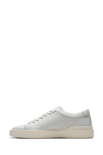 Clarks White Leather Craft Swift Shoes