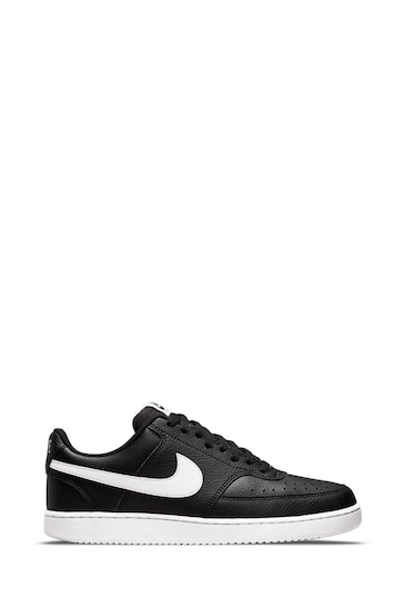 Nike Black/White Court Vision Low Trainers