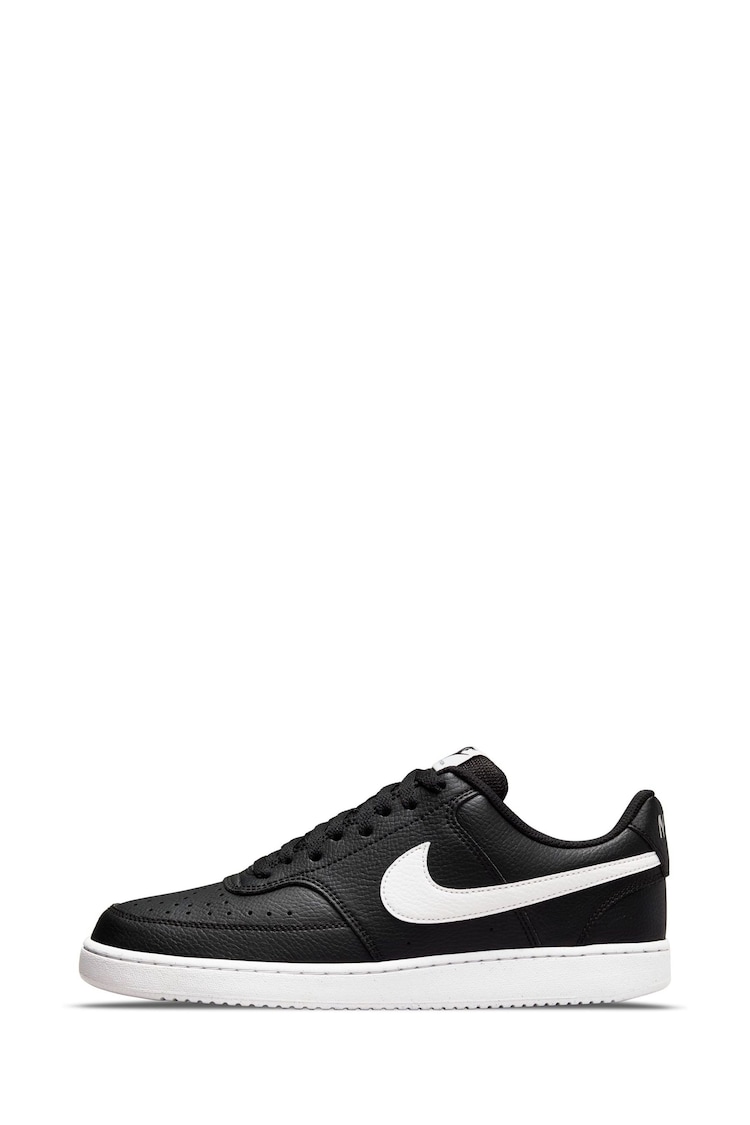 Nike Black/White Court Vision Low Trainers - Image 2 of 7