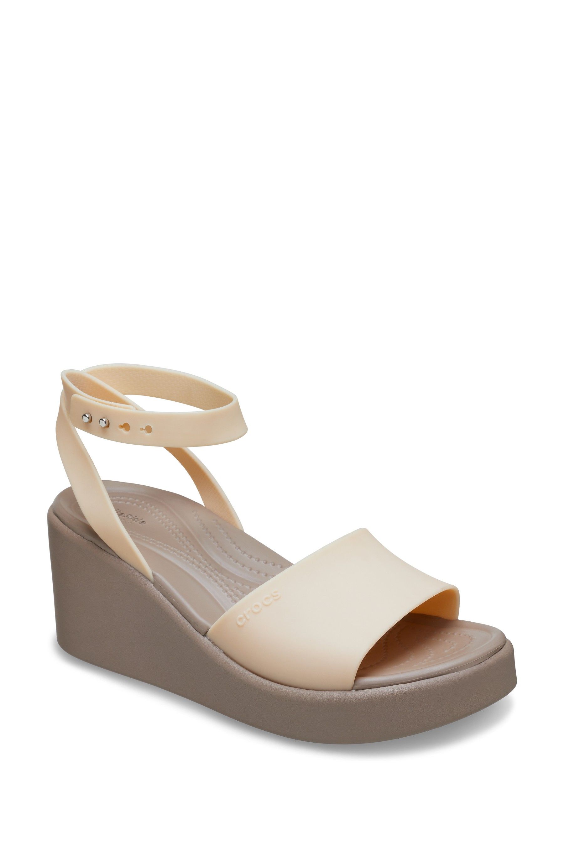 Buy Crocs Brown Brooklyn Ankle Strap Wedges from Next Luxembourg