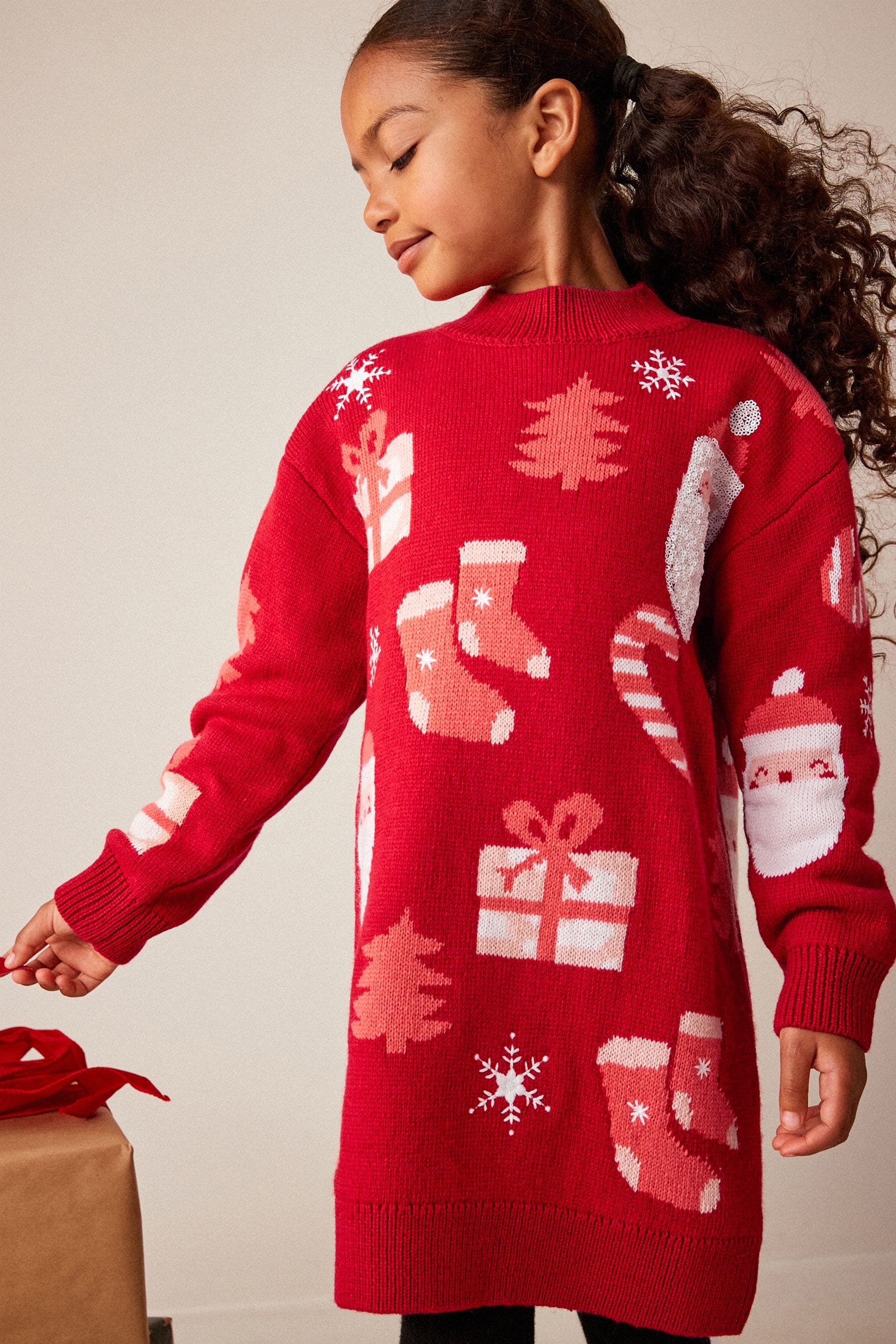 Buy Red Christmas Jumper Dress 3 16yrs from Next Luxembourg