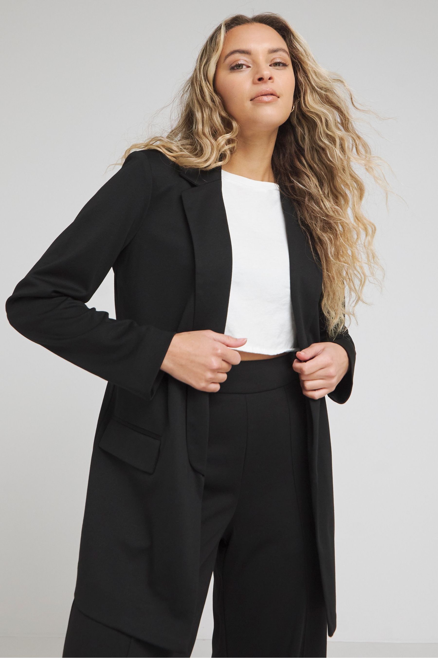 Buy Simply Be Black Ponte Blazer from the Next UK online shop