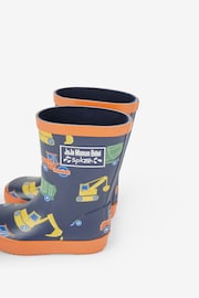 JoJo Maman Bébé Navy Blue Construction Wellies - Image 5 of 5