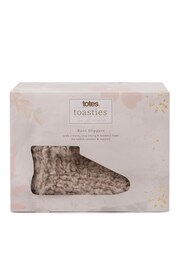 Totes Natural Ladies Faux Fur  Short Boot Slippers - Image 5 of 5