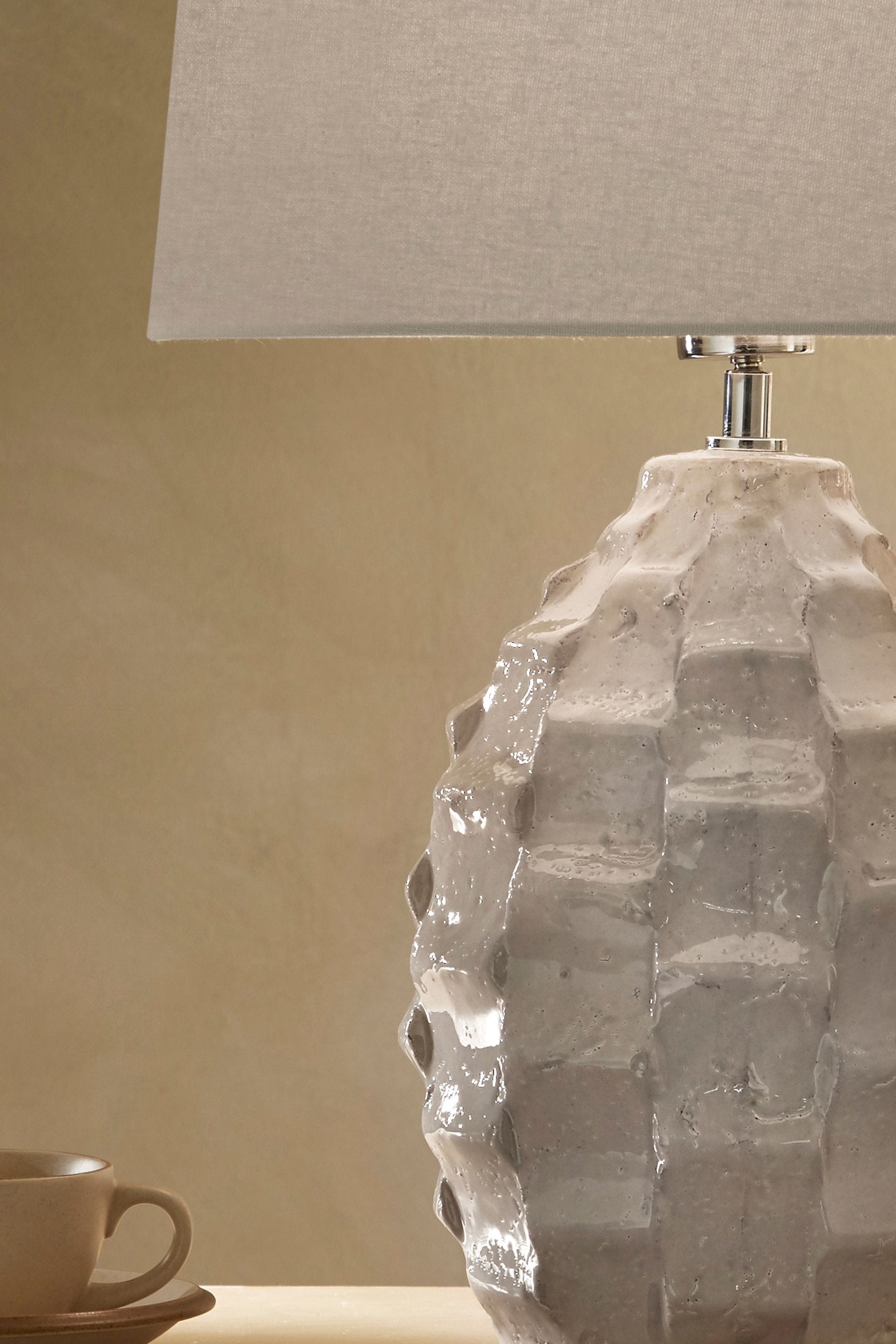 Ceramic textured sales table lamp