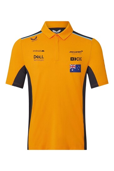 Fanatics Orange McLaren 2023 Team Oscar Piastri Driver Polo Shirt