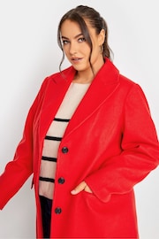 Yours Curve Red Midi City Coat - Image 4 of 4