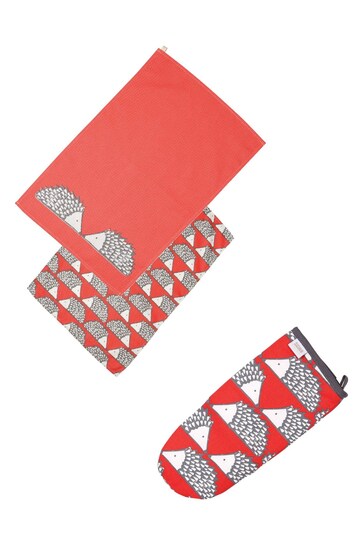 Scion Red Spike Gauntlet & Set of 2 Tea Towels