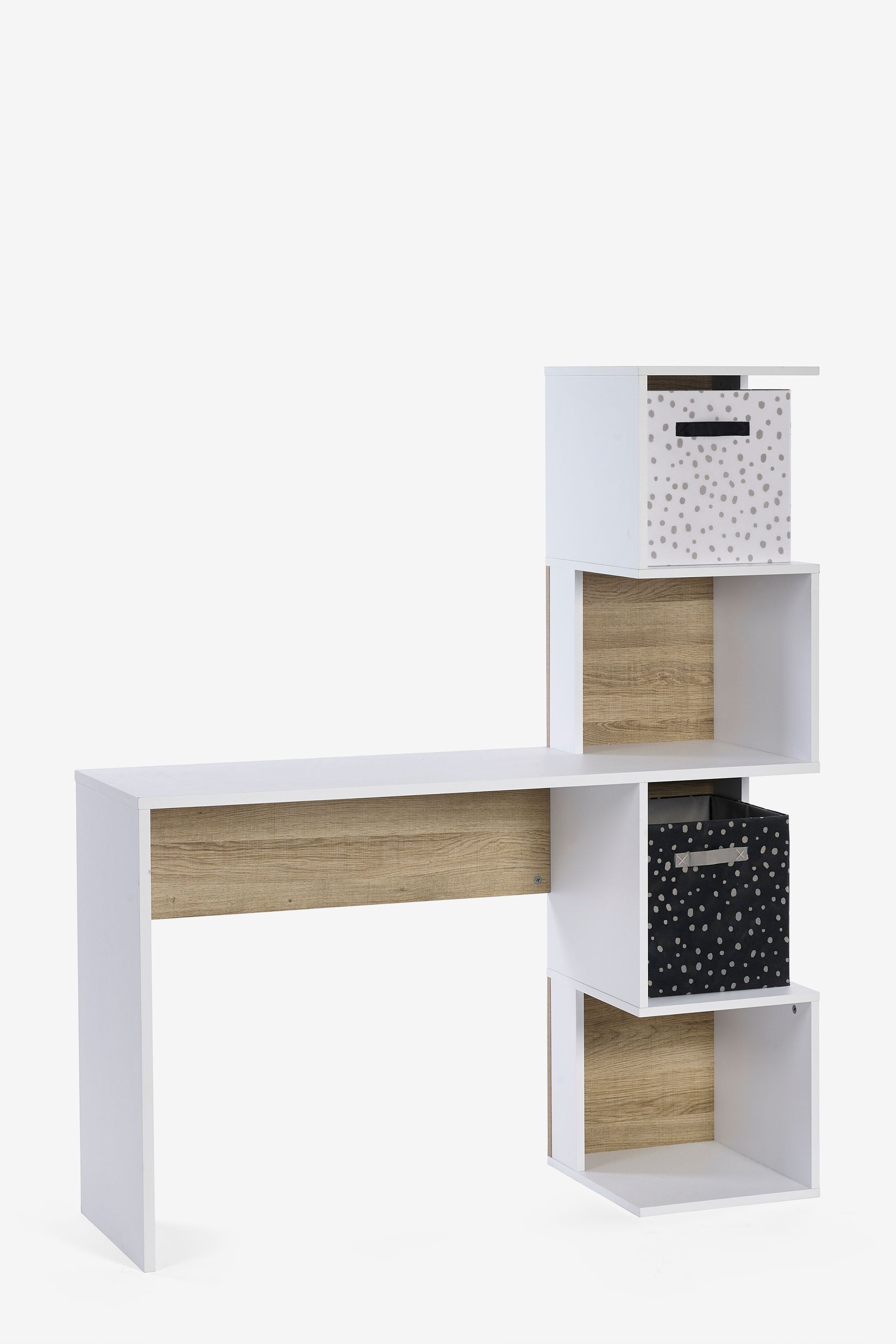 White Wood Effect Parker Kids Storage Ladder Desk