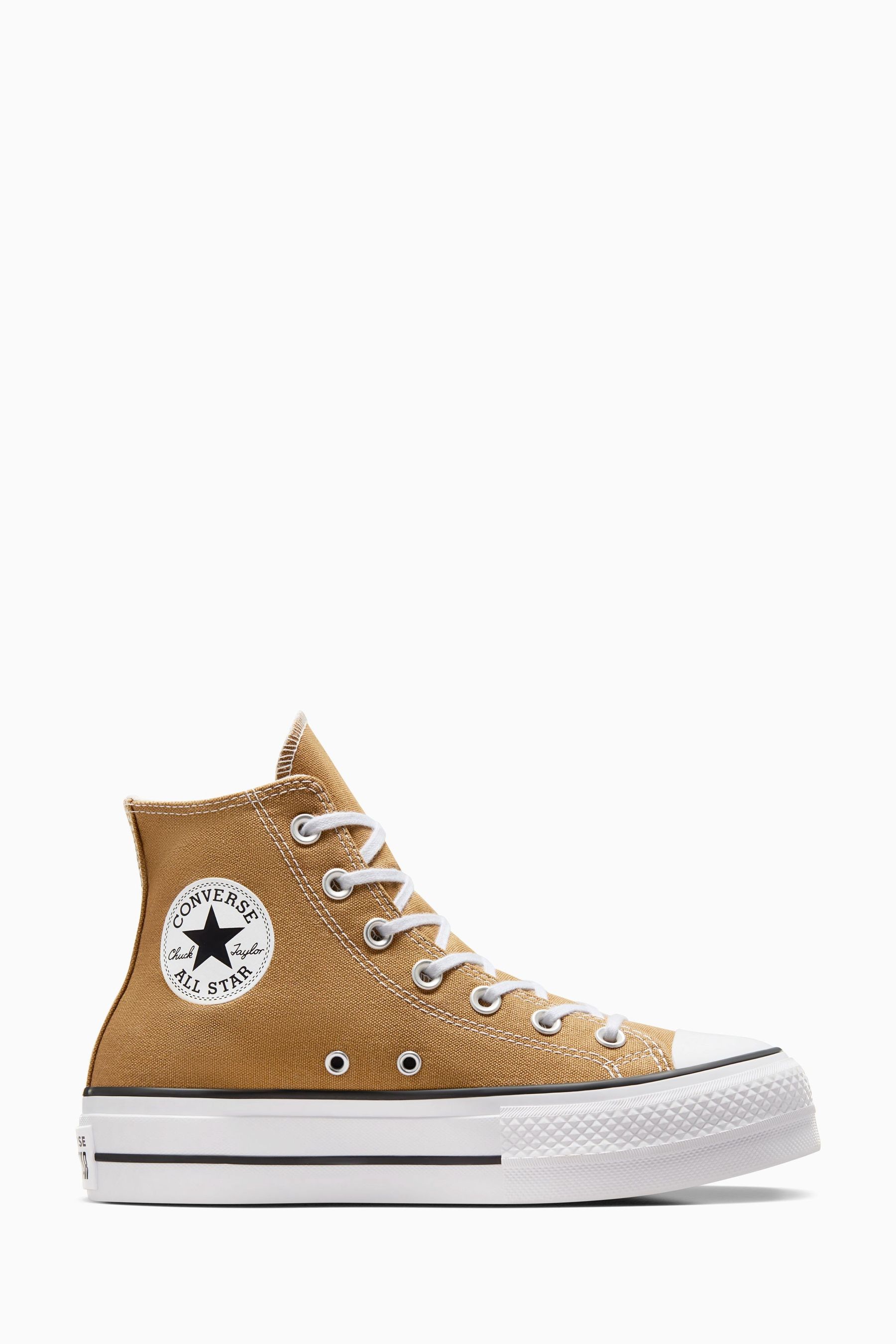 Tan converse high tops deals