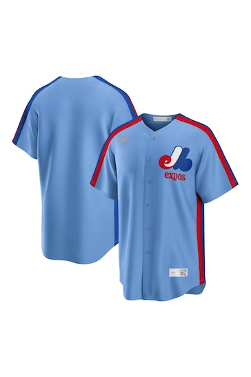 Nike Blue Montreal Expos Nike Official Replica Cooperstown 1982 Jersey