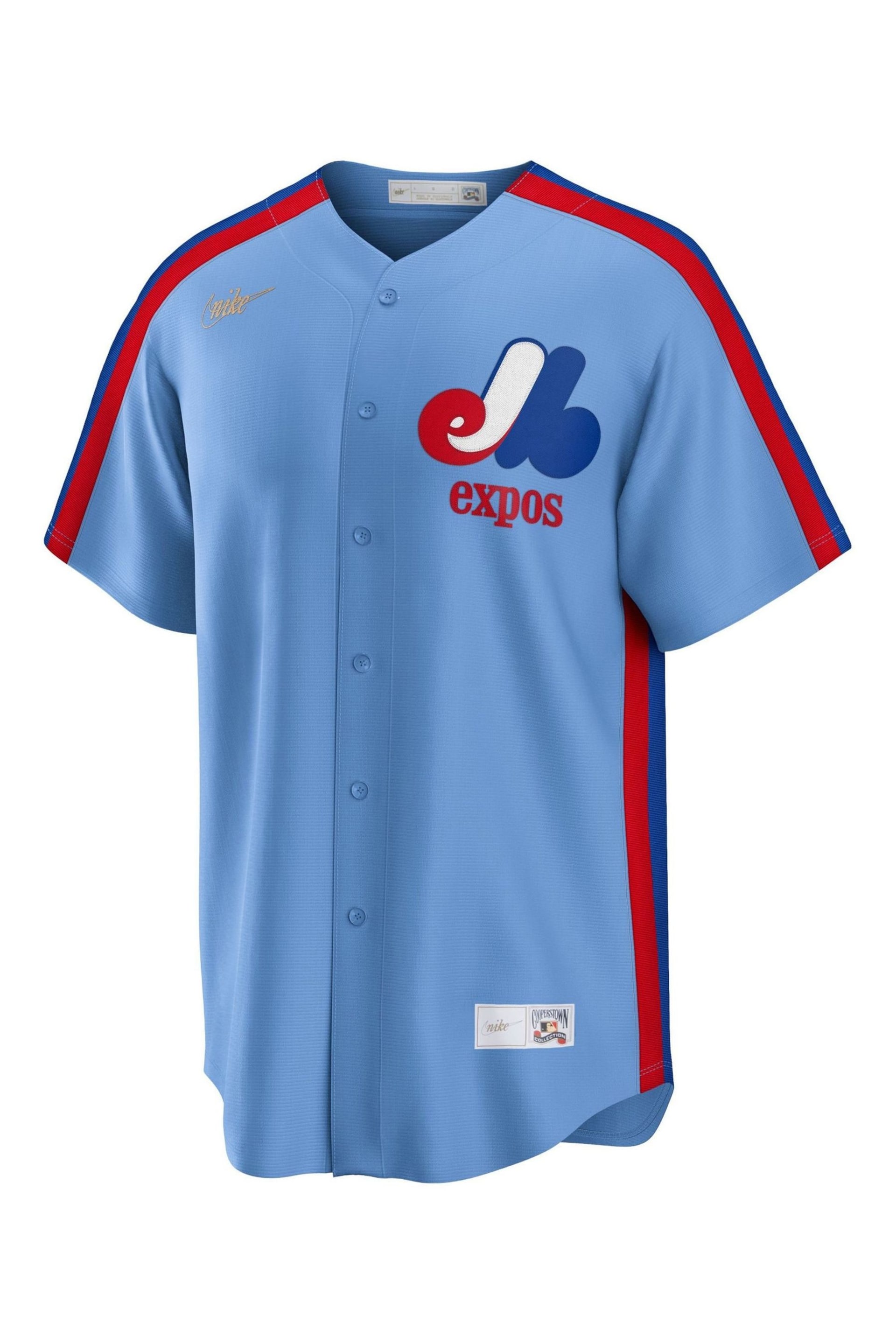 Nike Blue Montreal Expos Nike Official Replica Cooperstown 1982 Jersey - Image 2 of 3