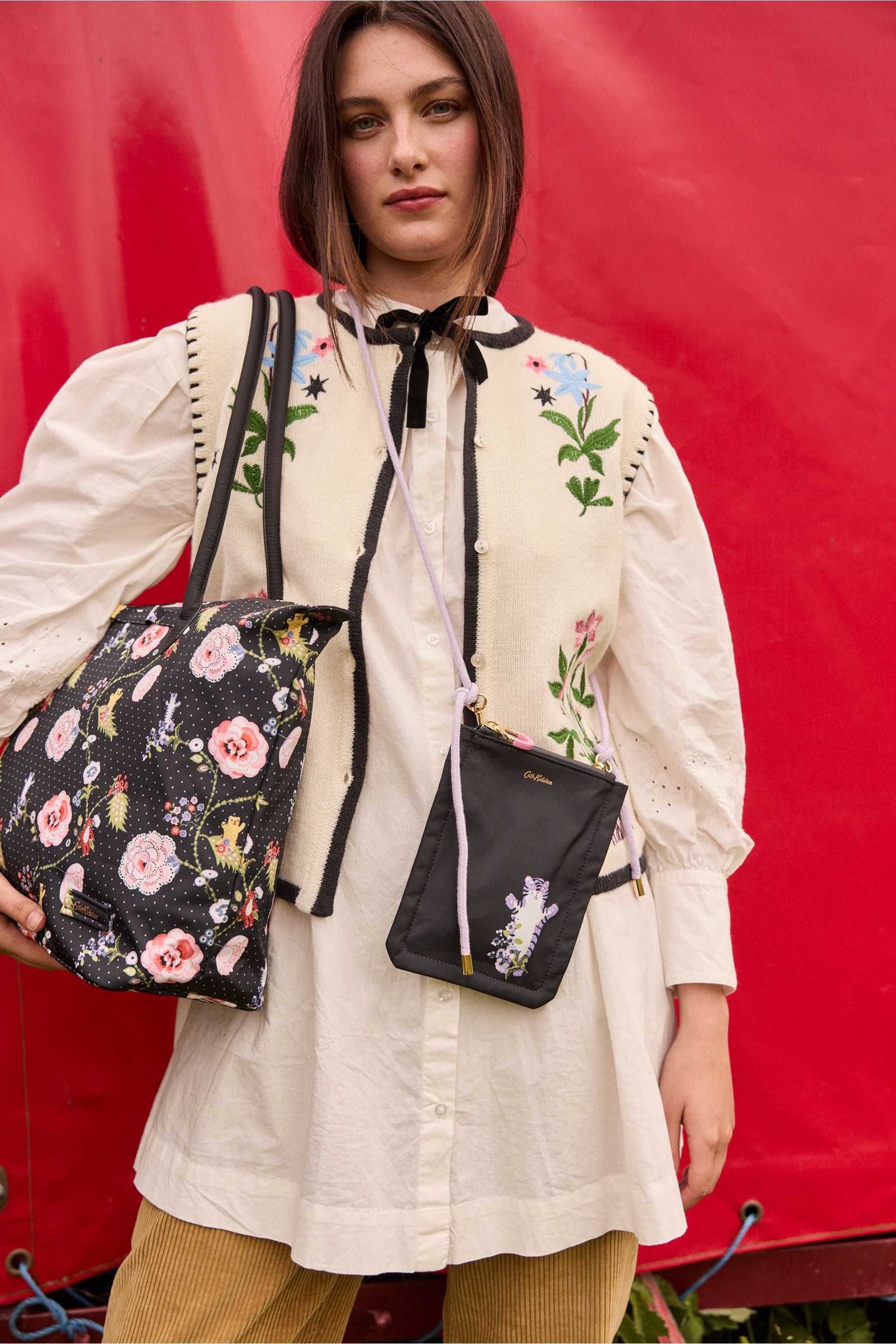 Cath Kidston Black Medium Tote Bag