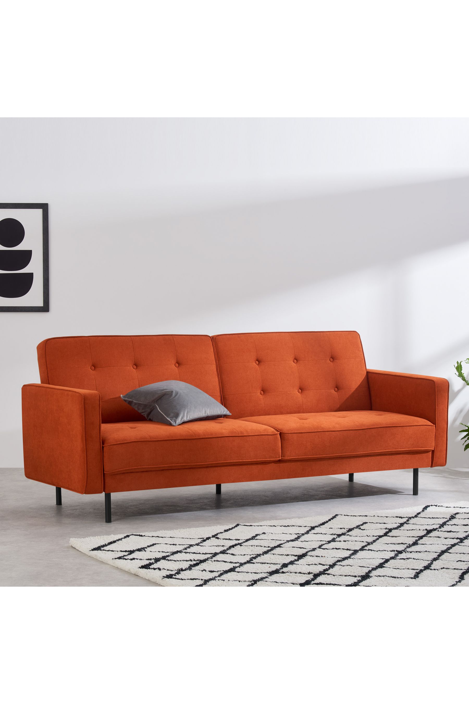 Made orange best sale sofa bed
