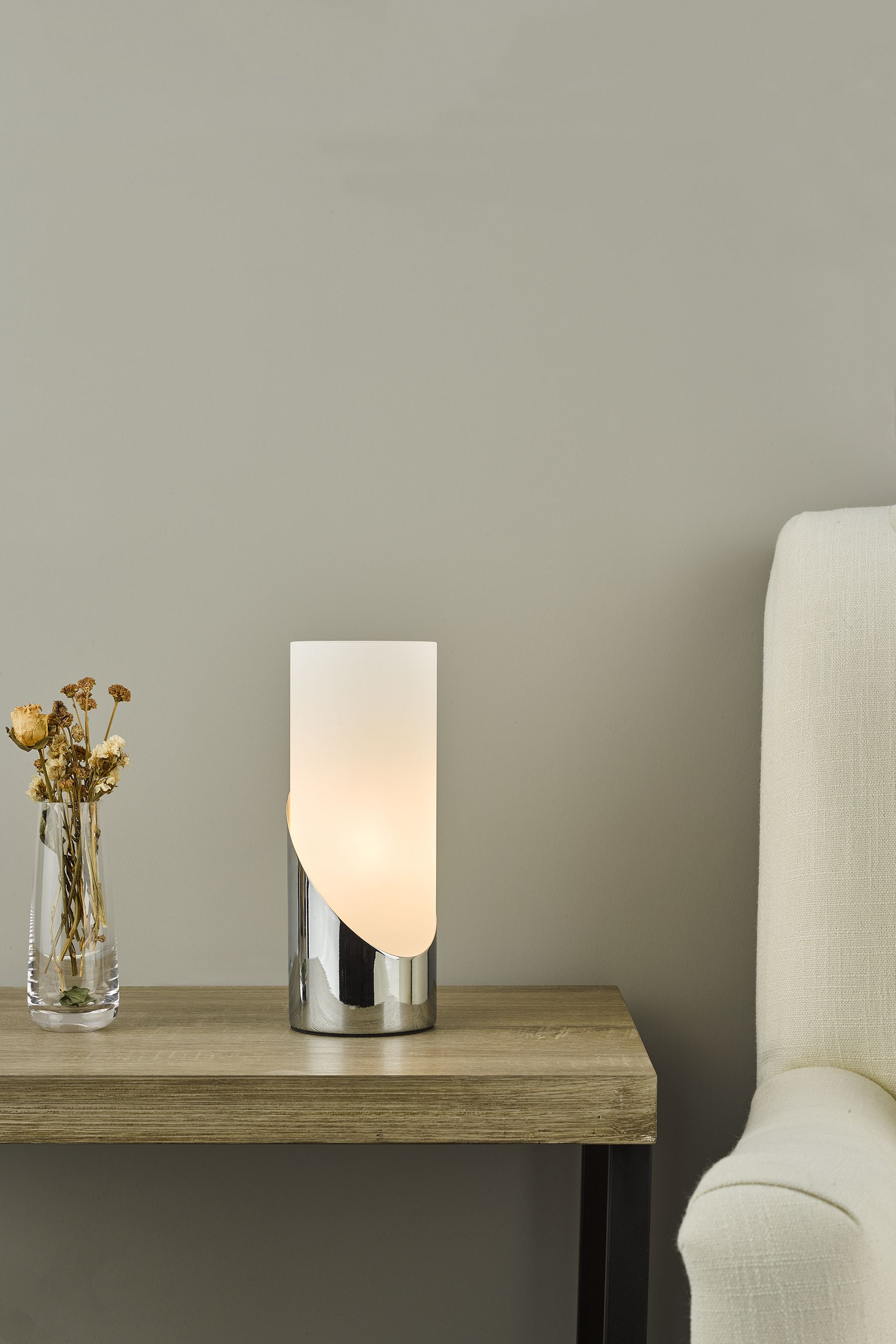 Buy Dar Lighting Silver Faris Touch Table Lamp from the Next UK