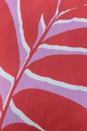 Fusion Pink 100% Cotton Leaf Print Outdoor Cushion - Image 4 of 5