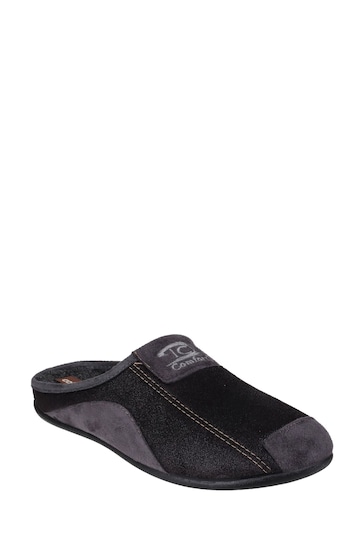 Cotswold Black Westwell Slippers