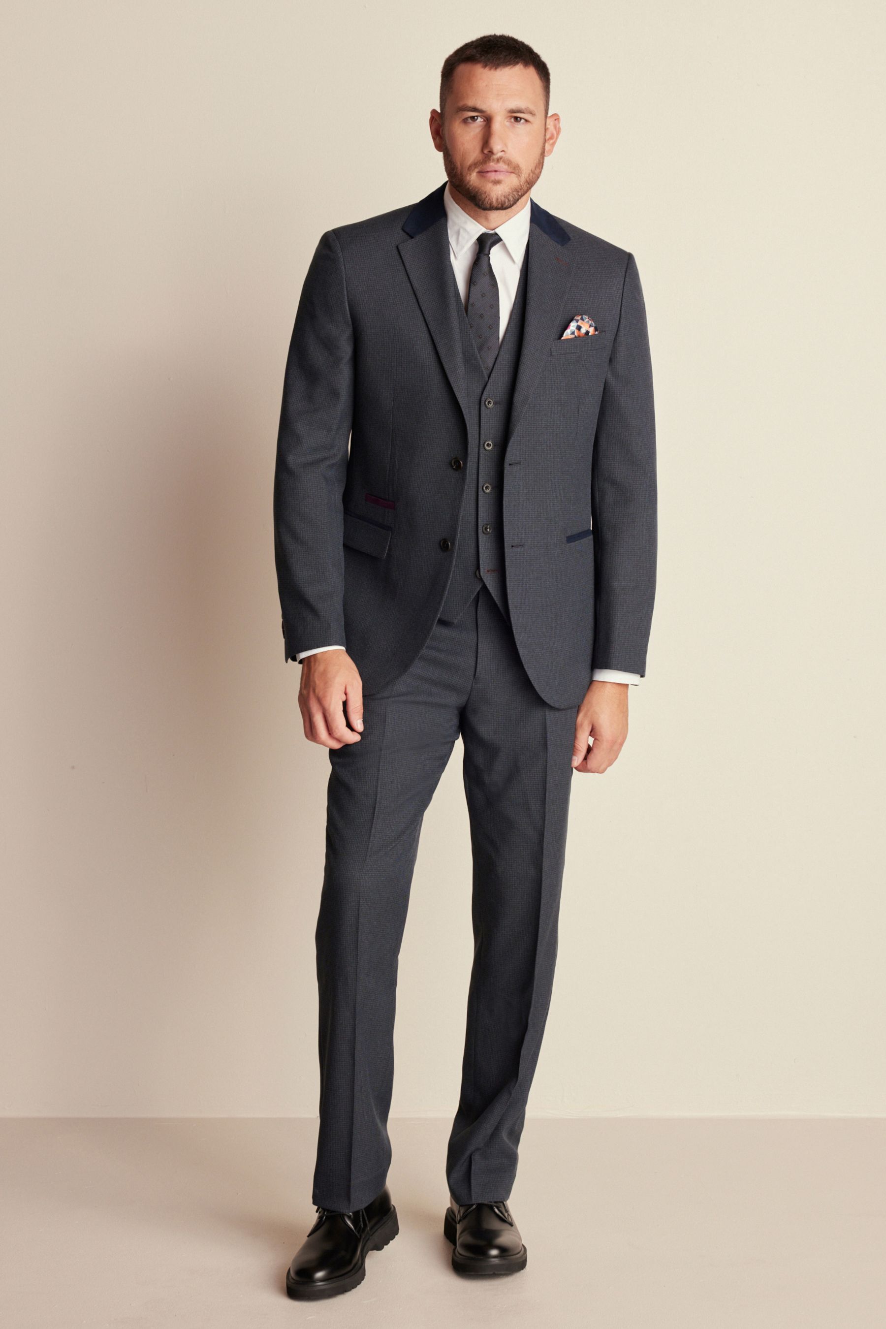 TEXTURED SUIT TROUSERS - Navy blue | ZARA United Kingdom