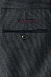 Navy Trimmed Textured Suit Trousers - Image 8 of 9