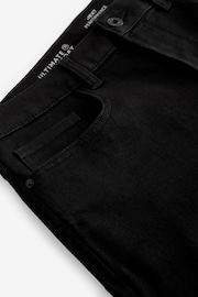 Black Solid Slim Fit Comfort Stretch Jeans - Image 9 of 12