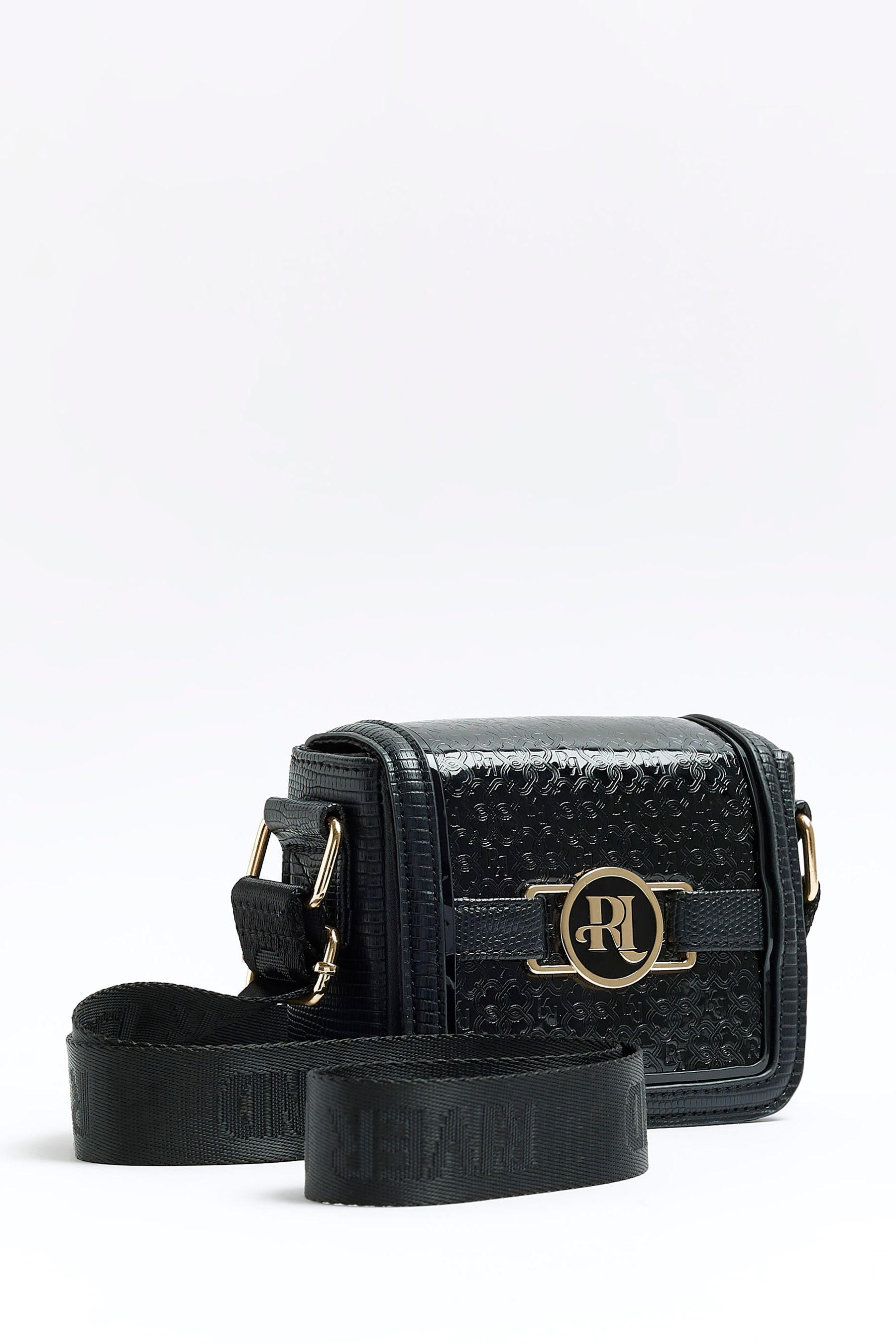 Buy River Island Girls RI Monogram Cross Body Black Bag from Next Luxembourg