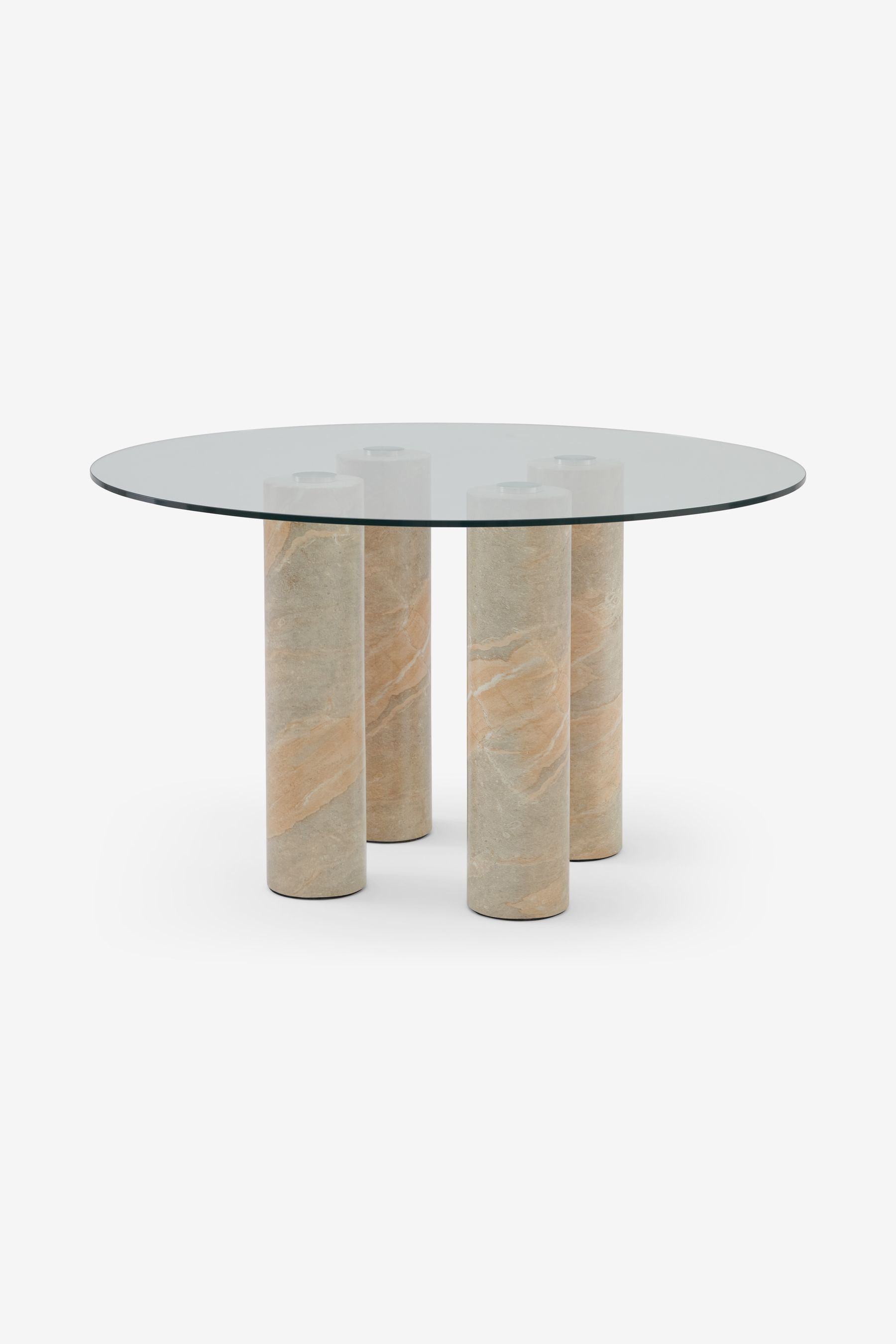 Stone and shop glass dining table