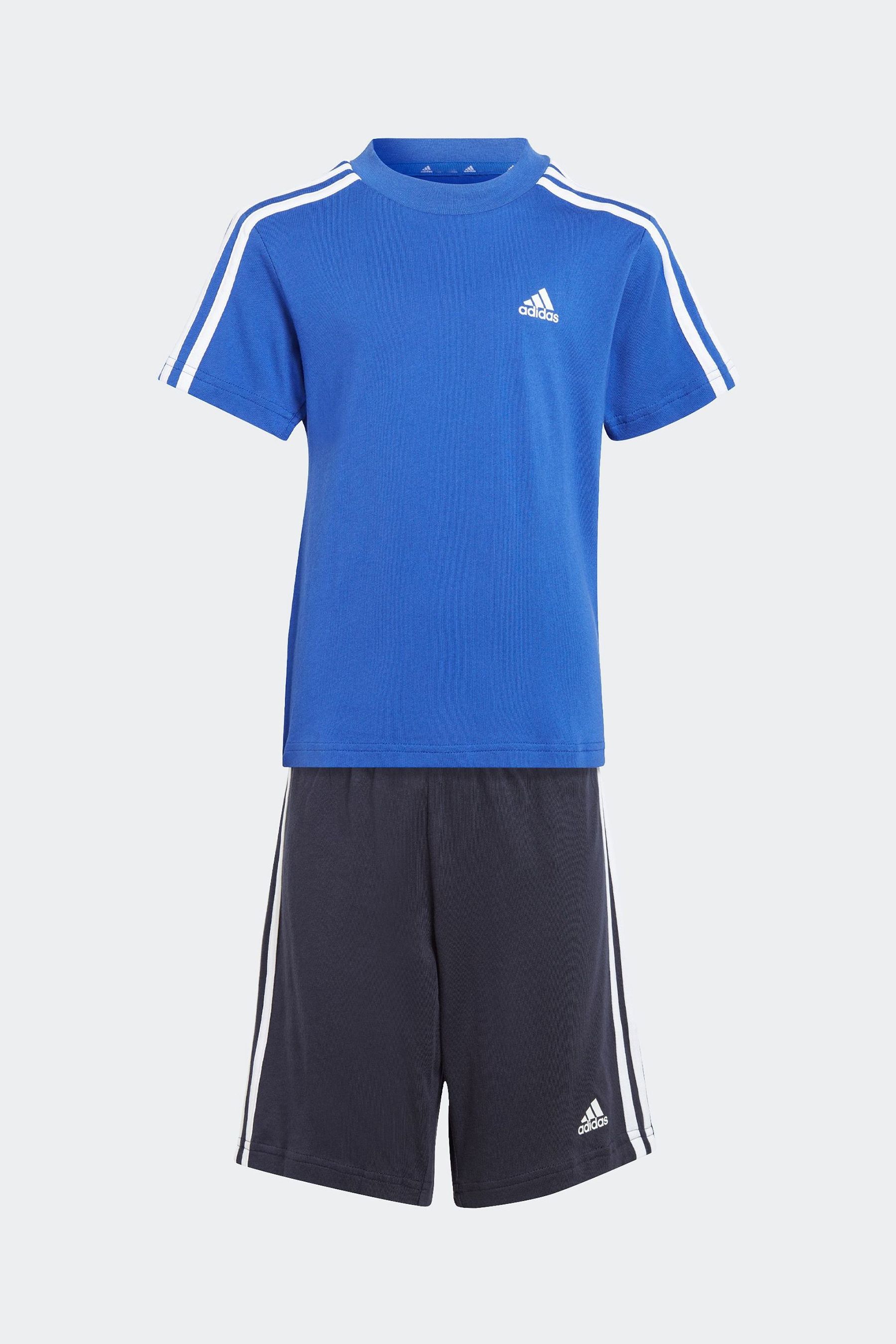 Buy adidas Blue Kids Essentials Top and Short Set from Next Luxembourg