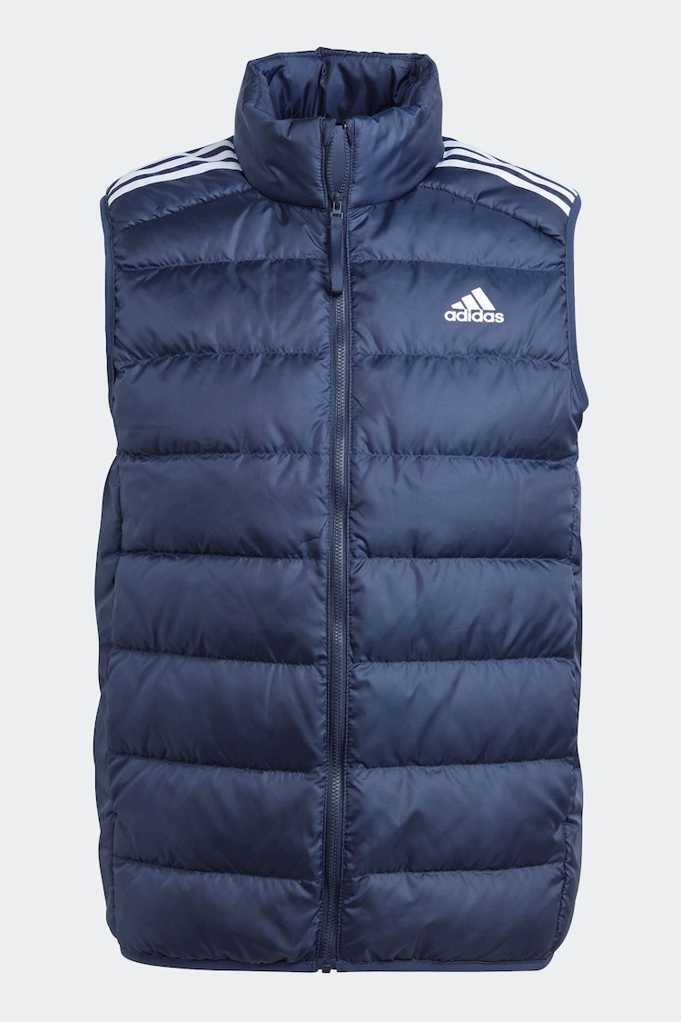 adidas Blue Essentials 3-Stripes Light Down Gilet - Image 6 of 6