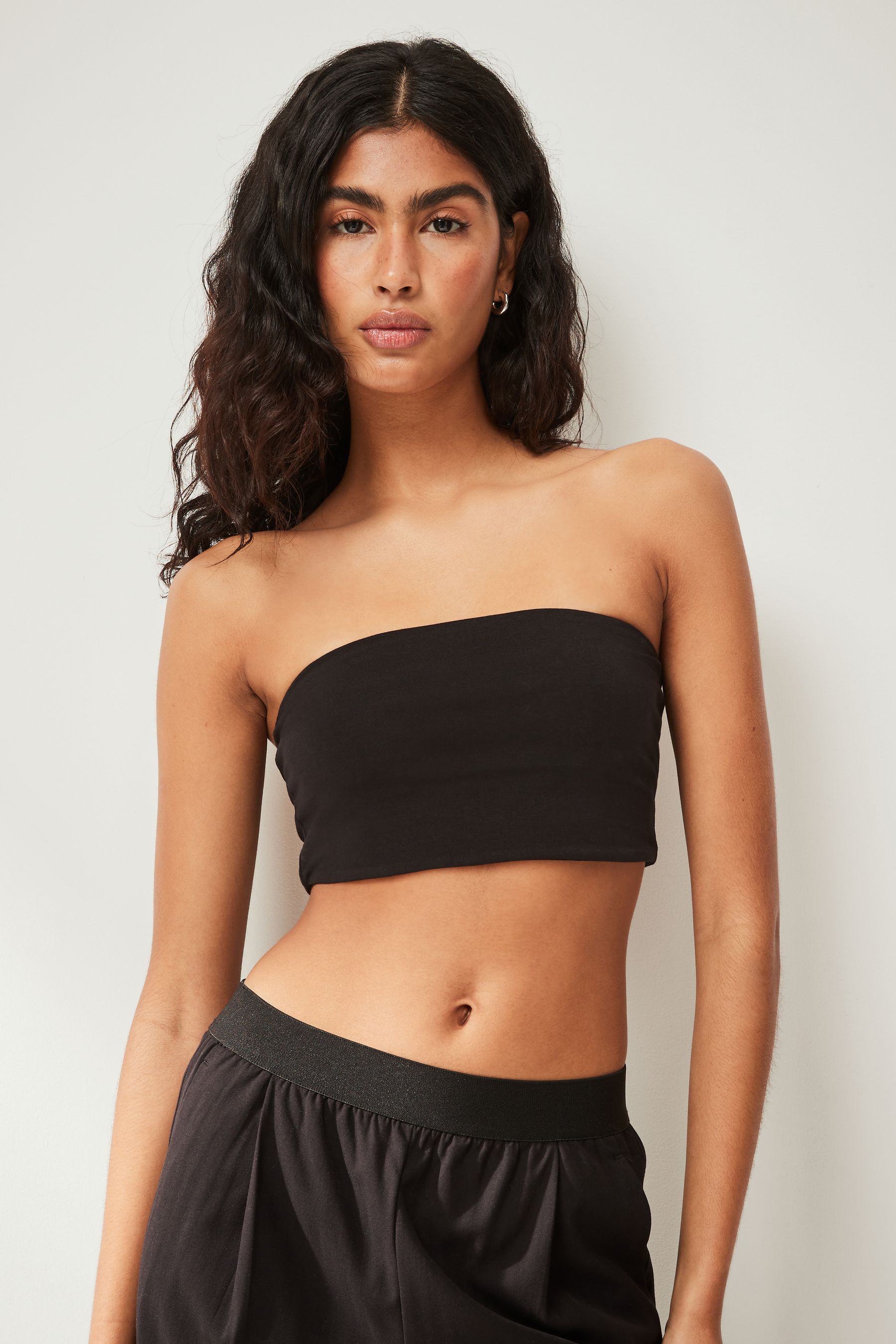 Black boob tube sales