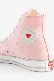 Converse Pink Chuck Taylor All Star Youth Trainers - Image 10 of 20