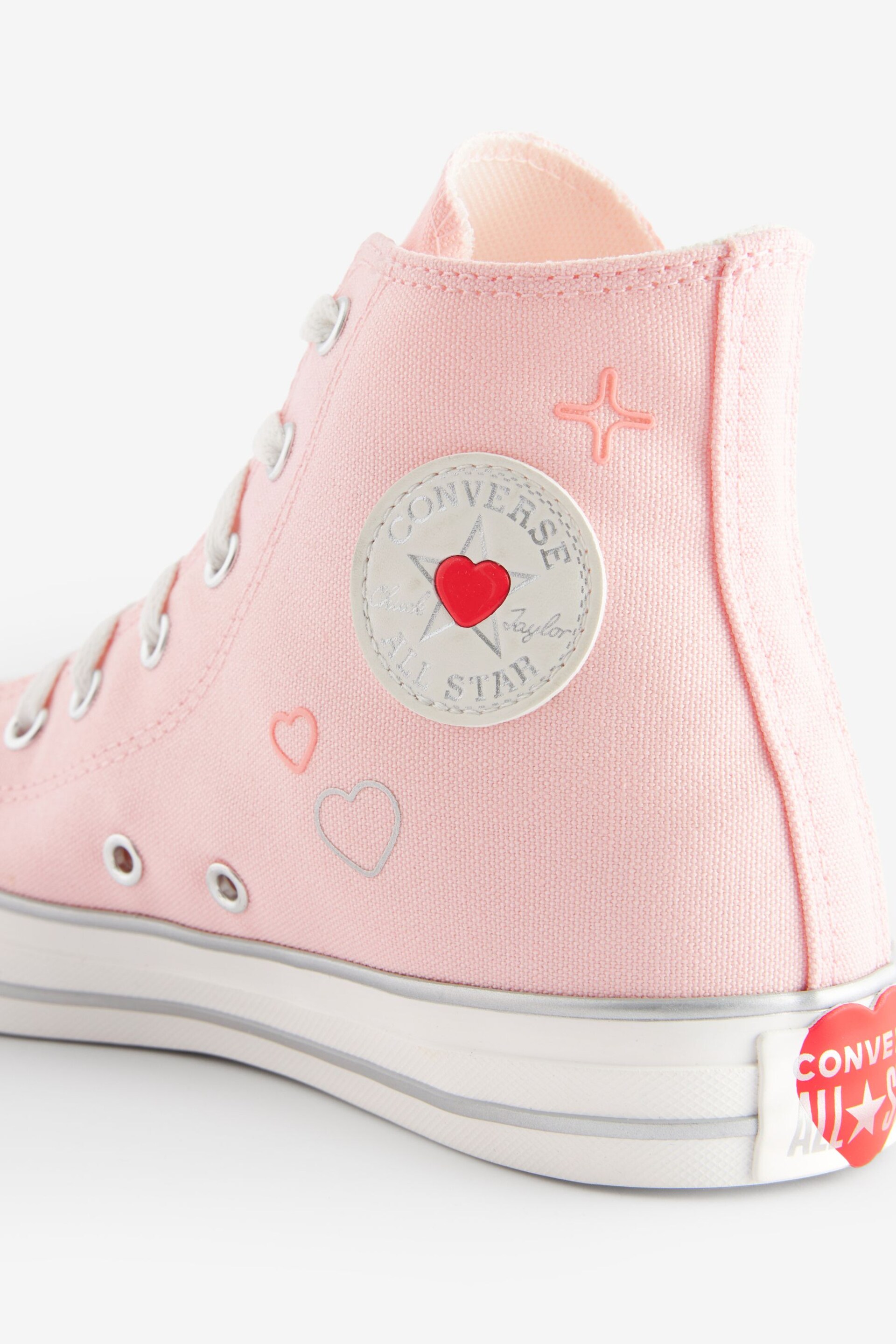 Converse Pink Chuck Taylor All Star Youth Trainers - Image 10 of 20