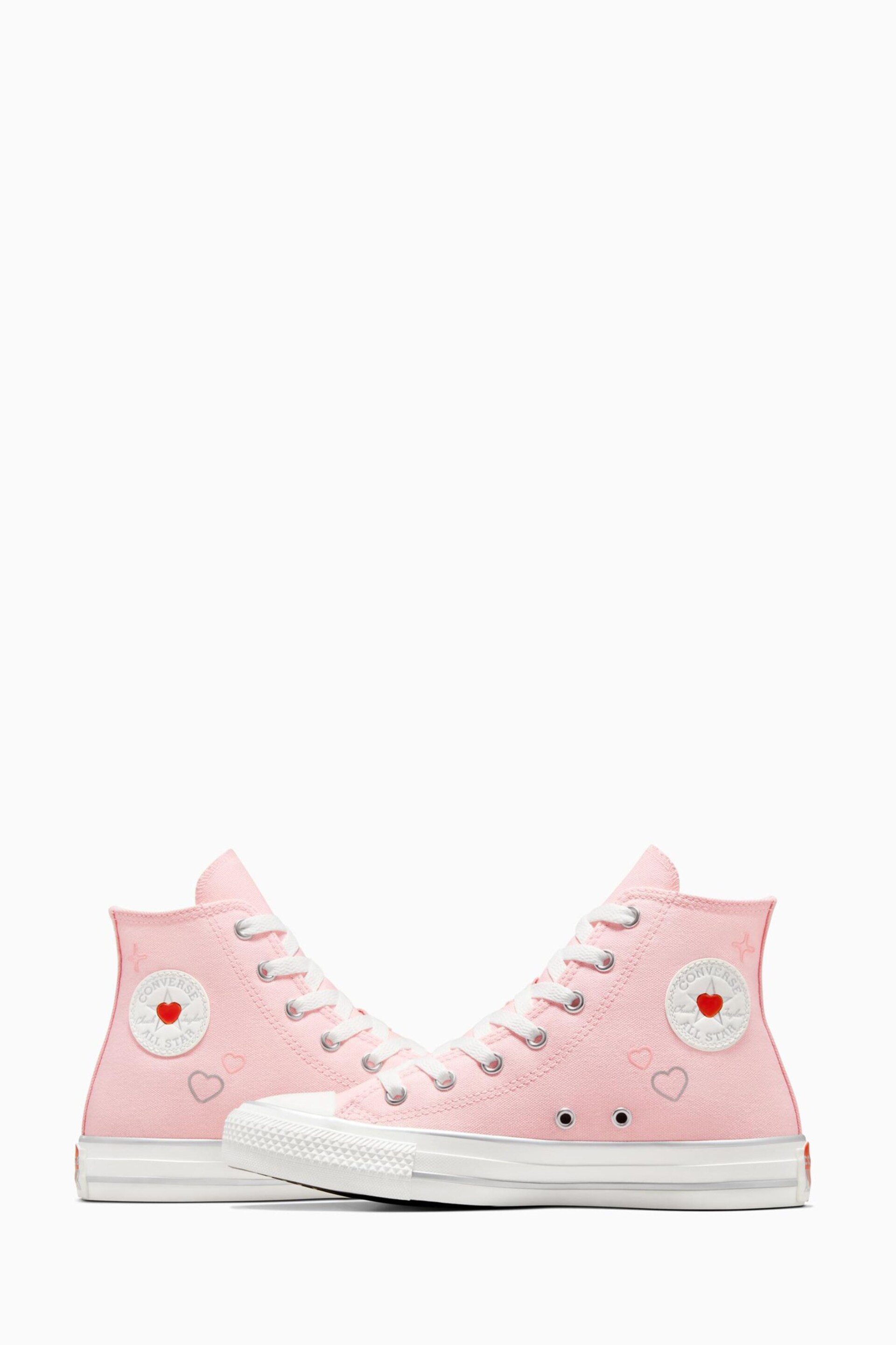 Converse Pink Chuck Taylor All Star Youth Trainers - Image 16 of 20