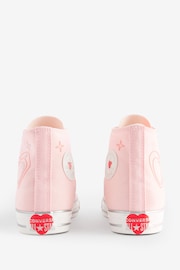 Converse Pink Chuck Taylor All Star Youth Trainers - Image 7 of 20