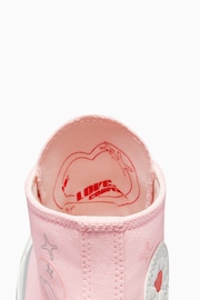 Converse Pink Chuck Taylor All Star Youth Trainers - Image 8 of 20