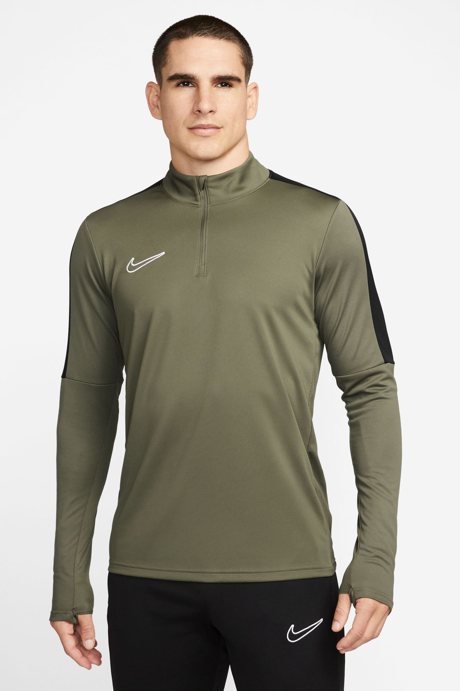 Nike khaki half zip discount