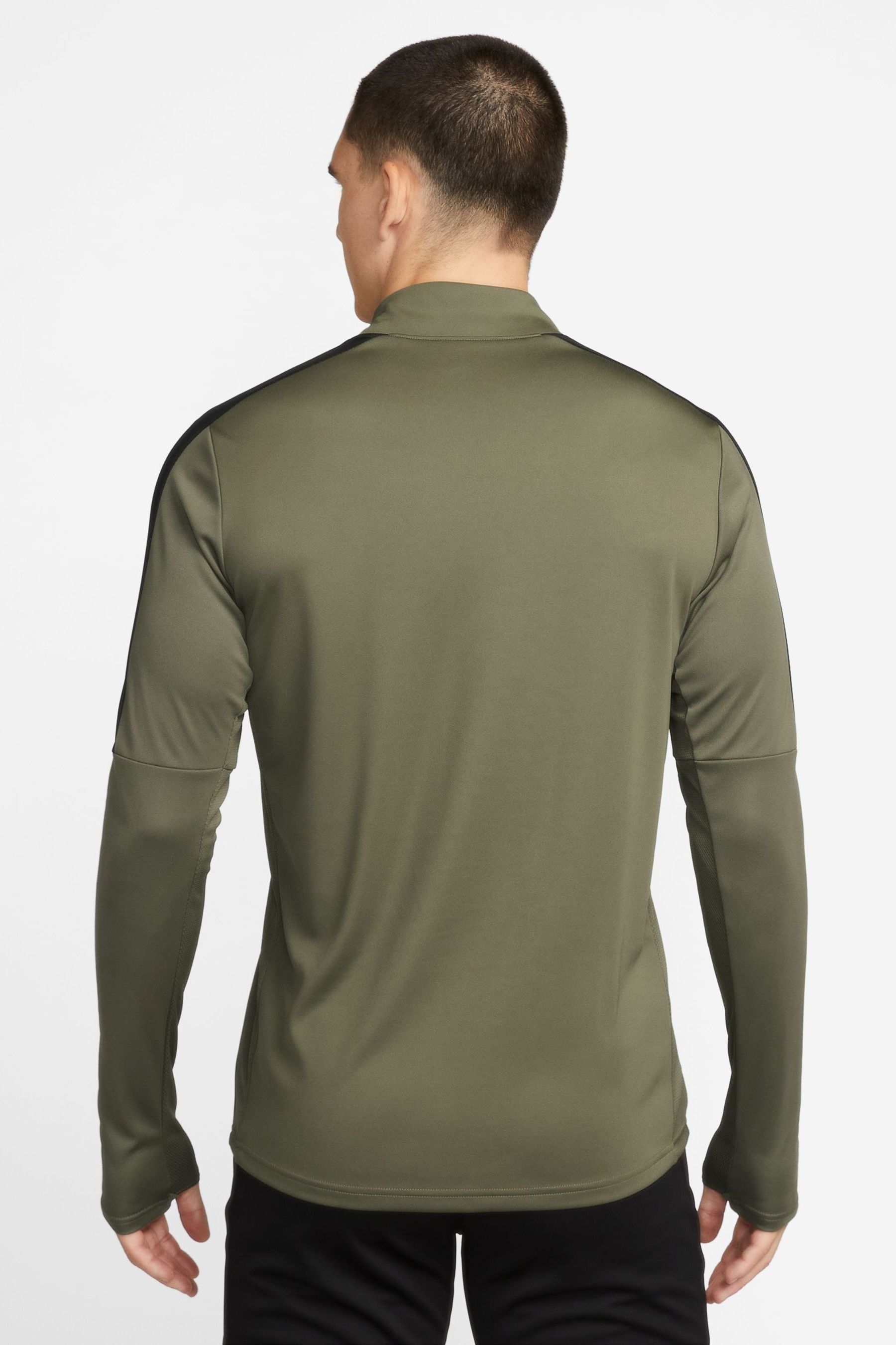 Buy Nike Khaki Green Dri FIT Academy Half Zip Training Top from Next Luxembourg