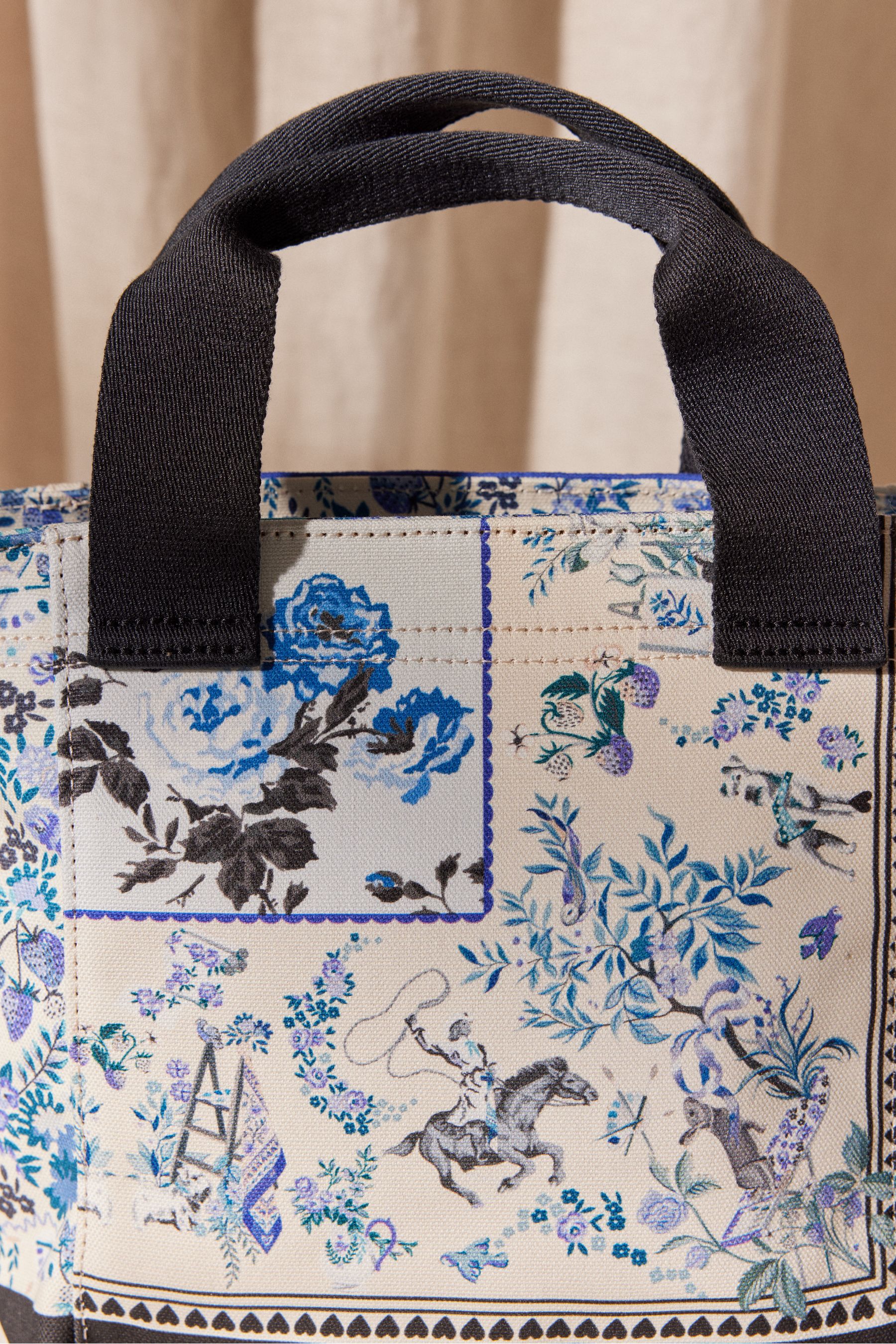 Buy Cath Kidston Blue Strawberry Garden Print Small Bonded Tote Bag from Next Luxembourg