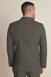 Green Tailored Fit Herringbone Suit Jacket - Image 3 of 10