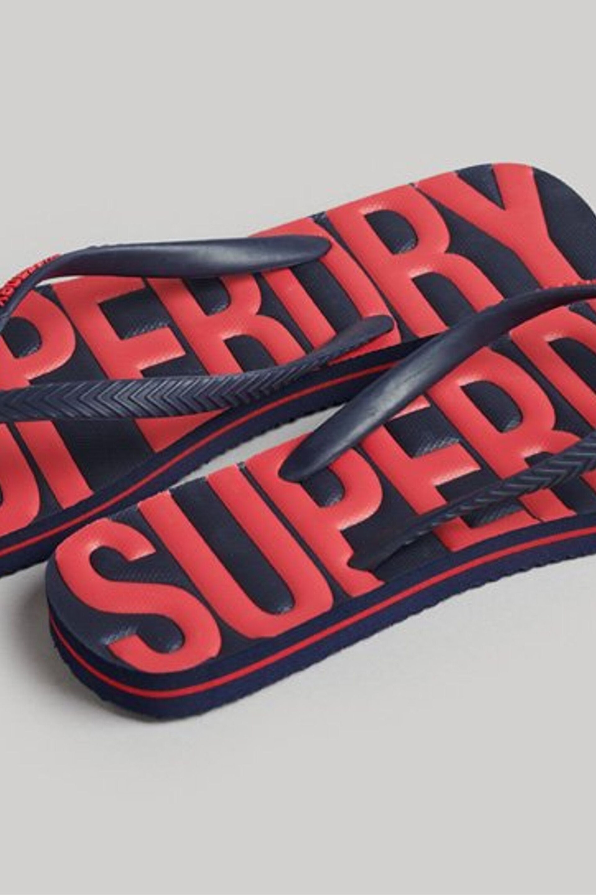 Superdry Navy Blue Vintage Vegan Flip Flops - Image 3 of 4