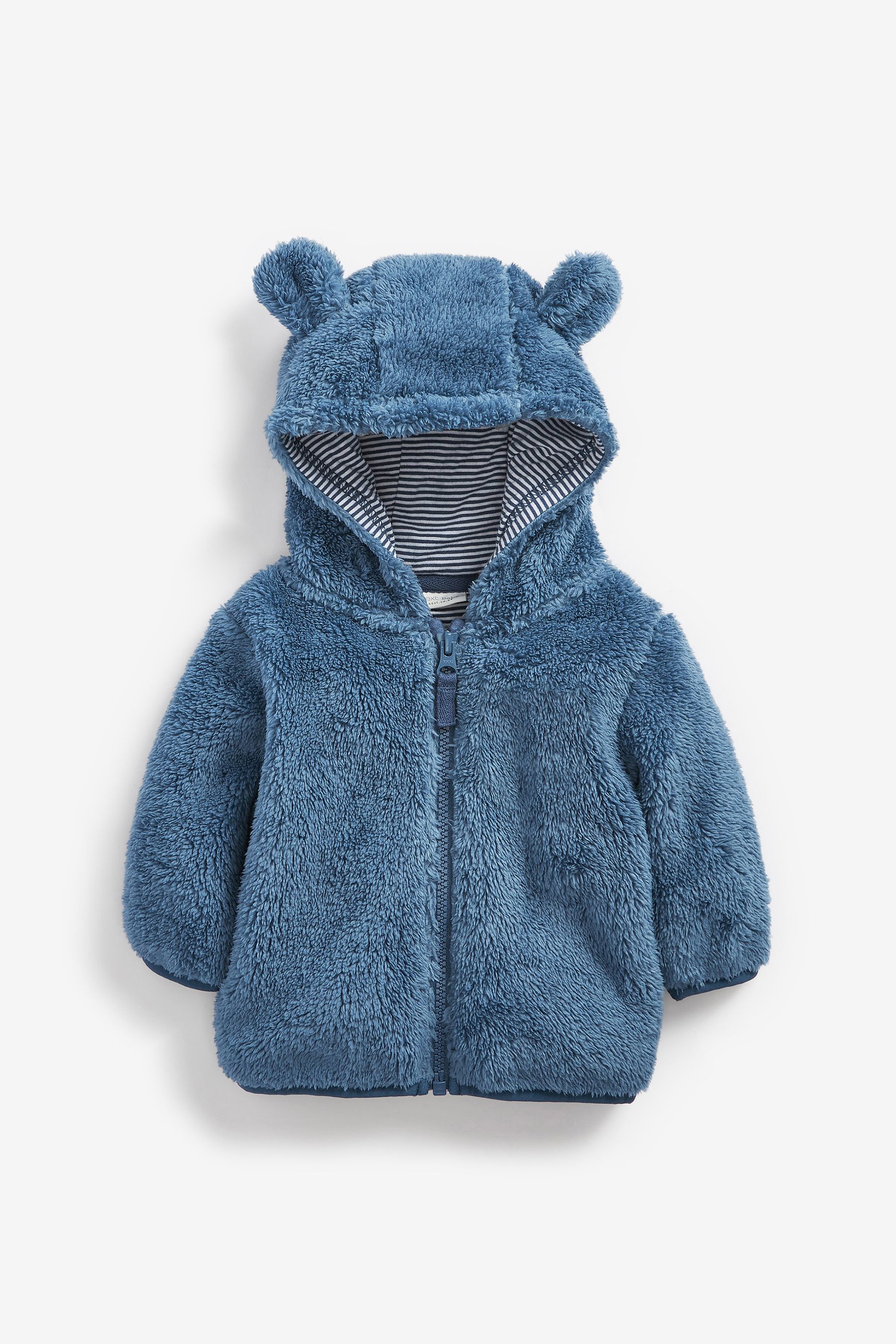 Buy Blue Cosy Teddy Borg Fleece Bear Baby Jacket from Next Luxembourg