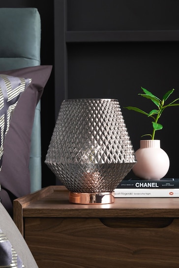 Grey Battery Operated Medium Tapered Ambient Lamp