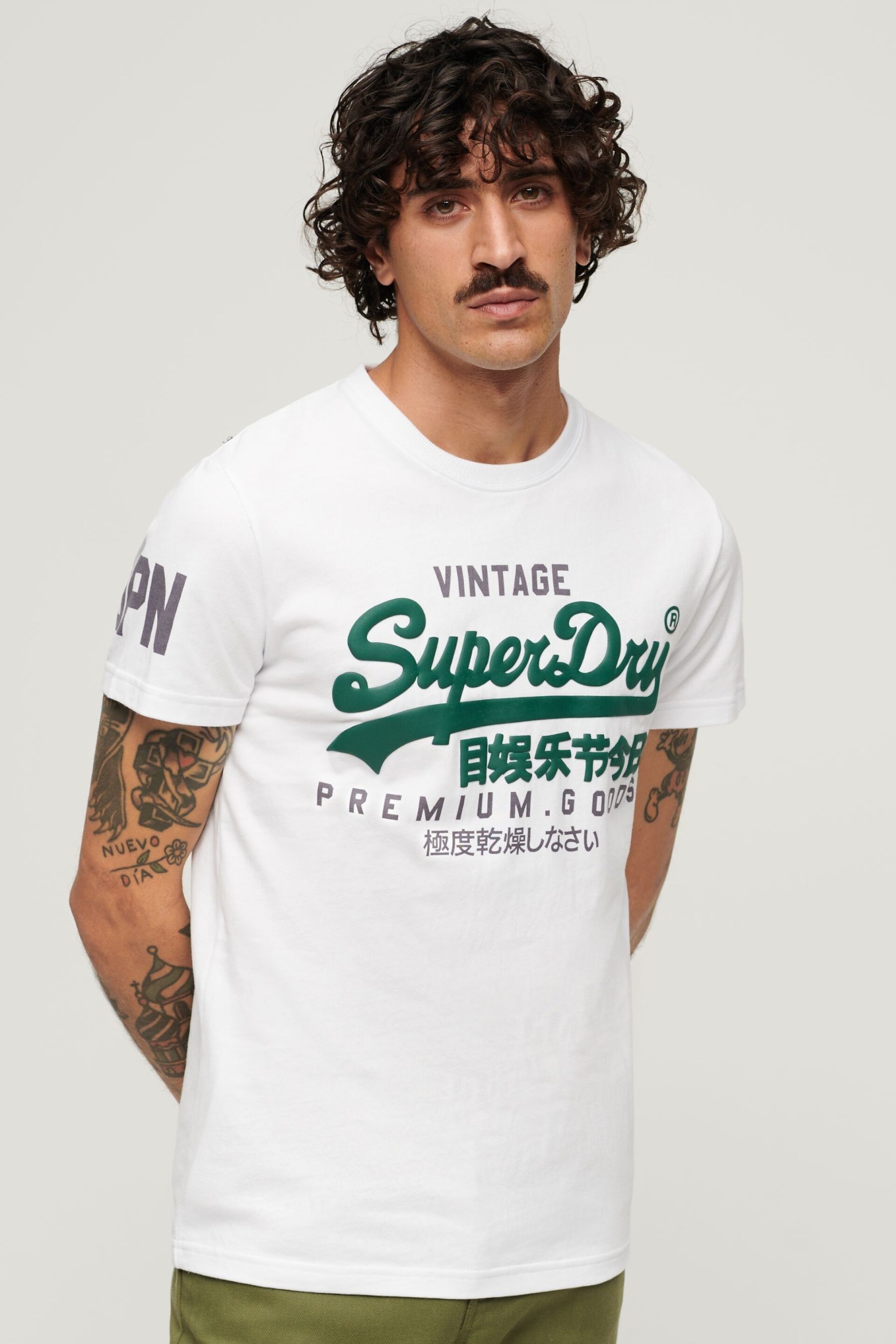 Superdry White Classic Heritage T-Shirt - Image 1 of 10